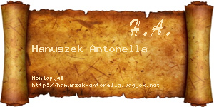 Hanuszek Antonella névjegykártya